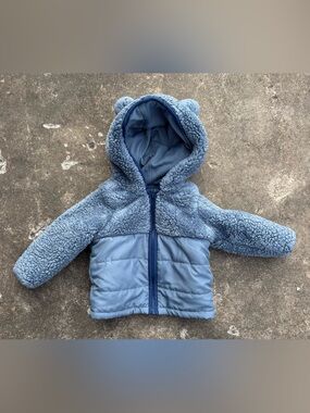 Carter's Navy Blue Teddy-Fleece Hooded Jacket
